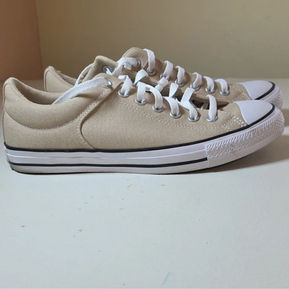 Converse All Star Beige Canvas Low Top Lace-Up Cap Toe Sneakers US 9.5 EU 43 - Picture 4 of 12